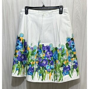 KELLY & DIANE Women's (Size 8) Floral Zip Up Skirt Stretch